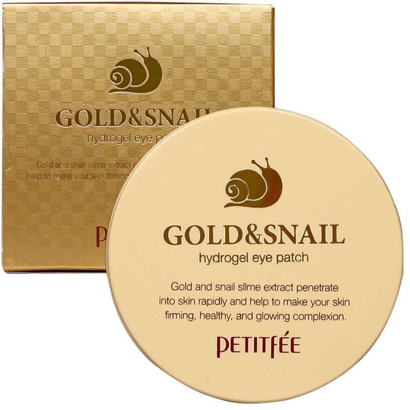 "Petitfee Gold&Snail" hidrogela acu spilventiņi - 60 gab.