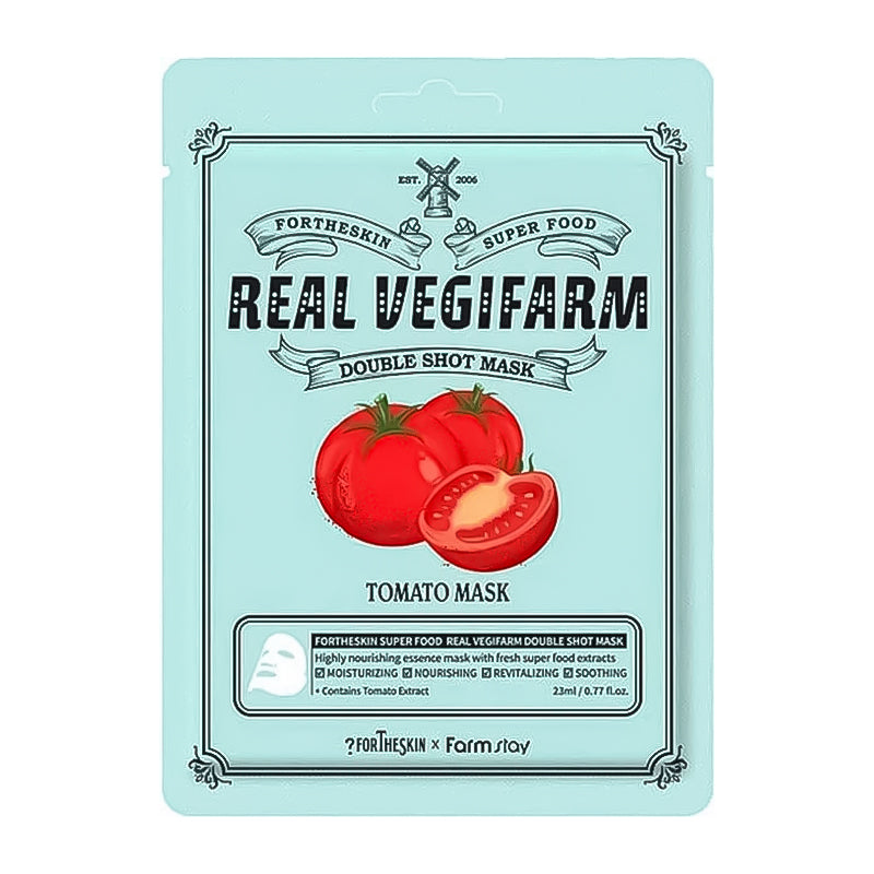 Fortheskin Super Food Real Vegifarm Double Shot maska tomāts 23 ml