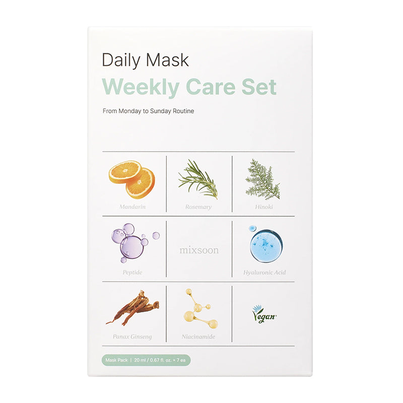 MIXSOON Daily Mask Weekly Care Set, 20 ml x 7 pcs