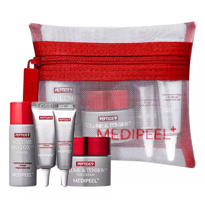 MEDI-PEEL Peptide 9 Volume Bio Tox izmēģinājuma komplekts (toniks 20 ml + serums 10 ml + acu krēms 4 ml + krēms 10 ml)