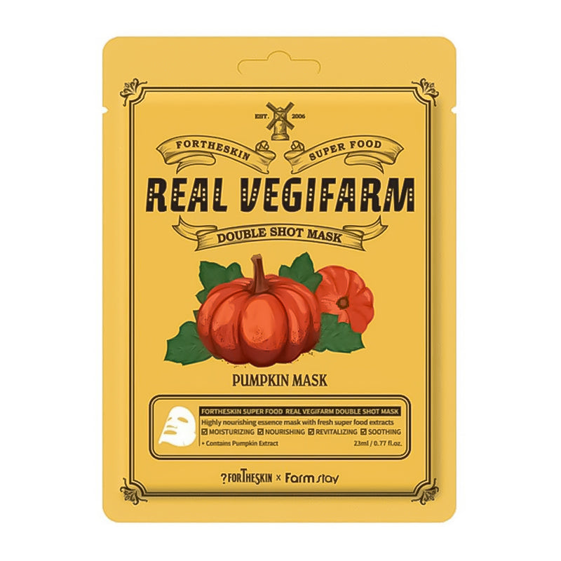 Fortheskin Super Food Real Vegifarm Double Shot maska ķirbis 23 ml
