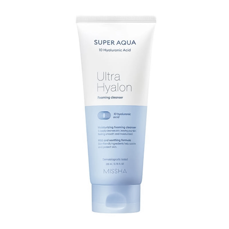 MISSHA Super Aqua Ultra Hyalron Cleansing Foam Hyaluronic, 200 ml