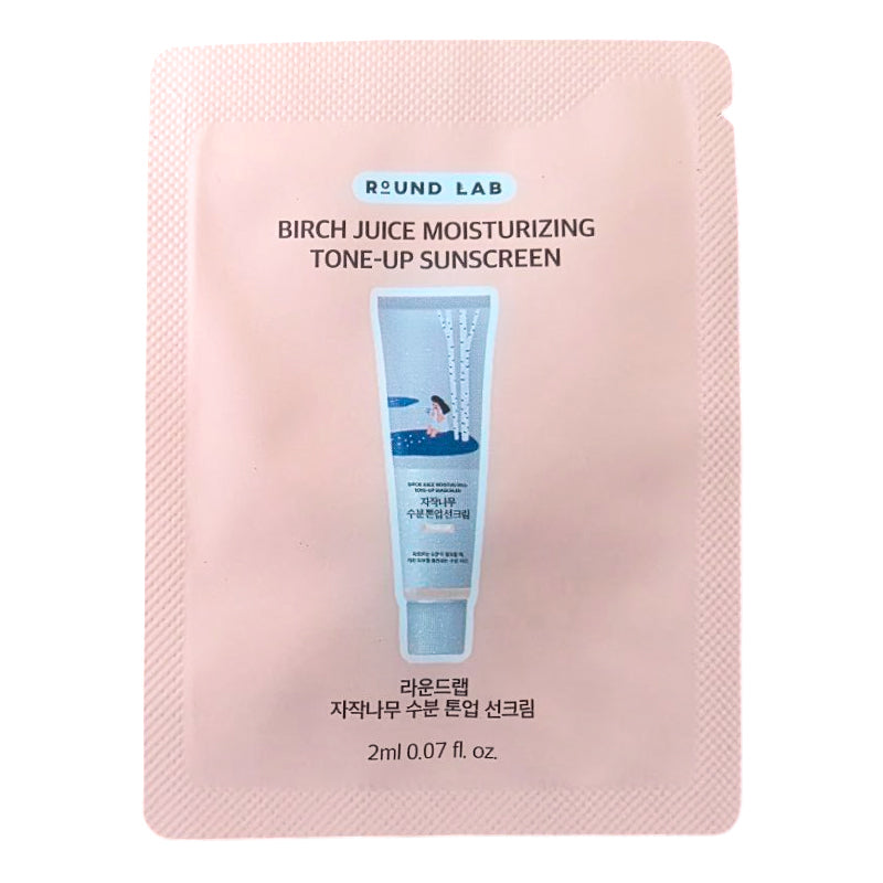 ROUND LAB Birch Juice Moisturizing Tone-Up Sunscreen Pouch Sample 2 ml