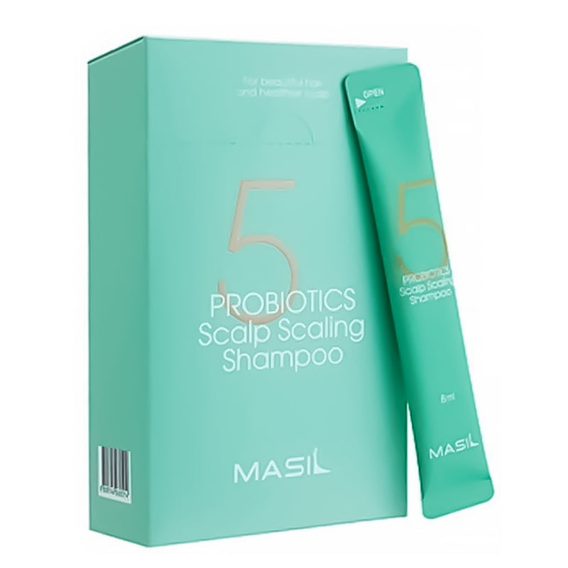 MASIL šampūns dziļai galvas ādas attīrīšanai 5 Probiotics Scalp Scaling Shampoo, 20 gab.*8 ml