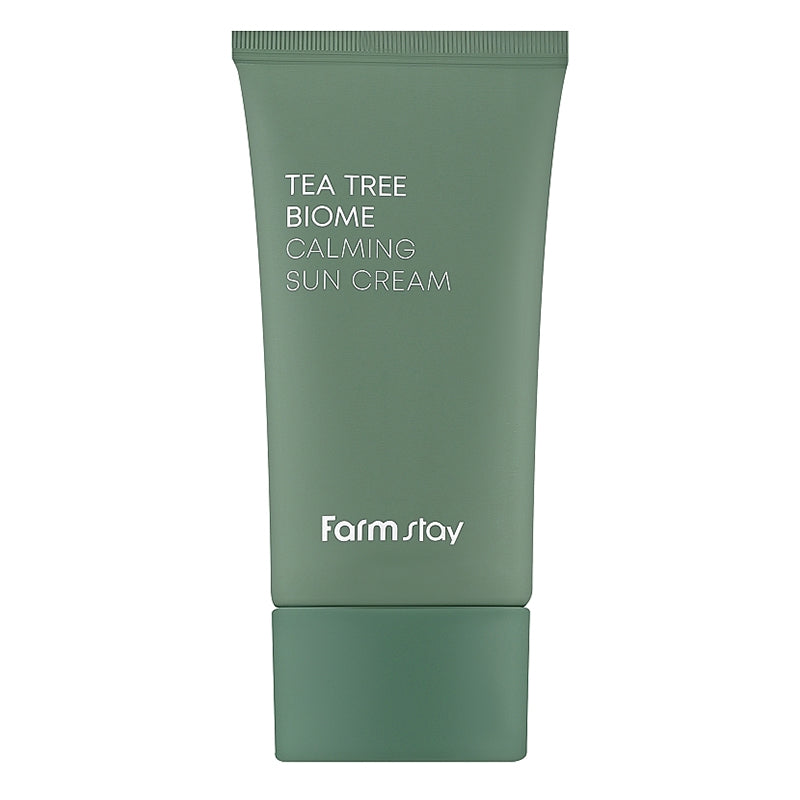 FarmStay Tea Tree Biome nomierinošs saules aizsargkrēms, 50 ml
