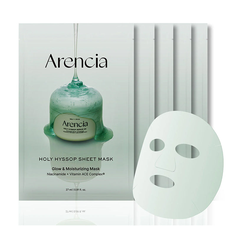 ARENCIA Holy Hyssop Sheet Mask, 5 pcs * 27 ml