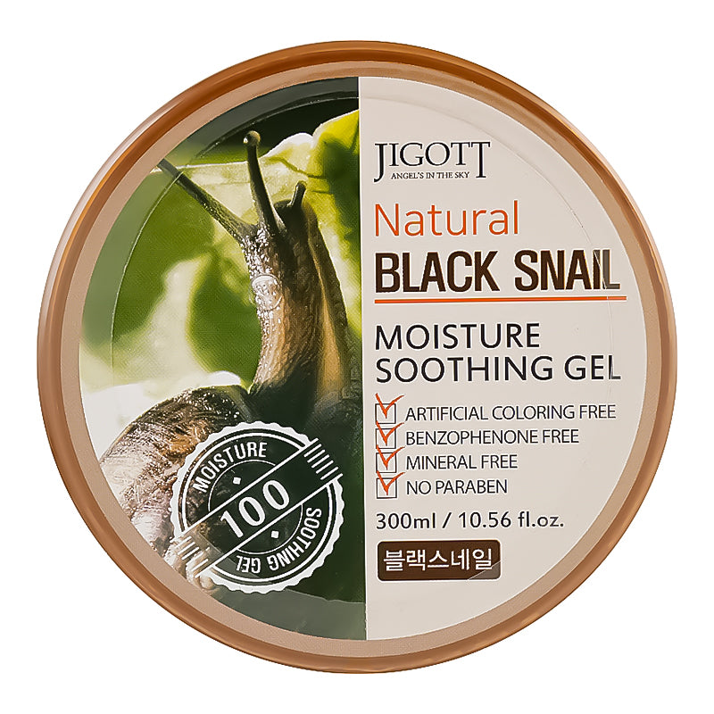 Jigott Natural Black Snail mitrinošs nomierinošs gēls 300 ml