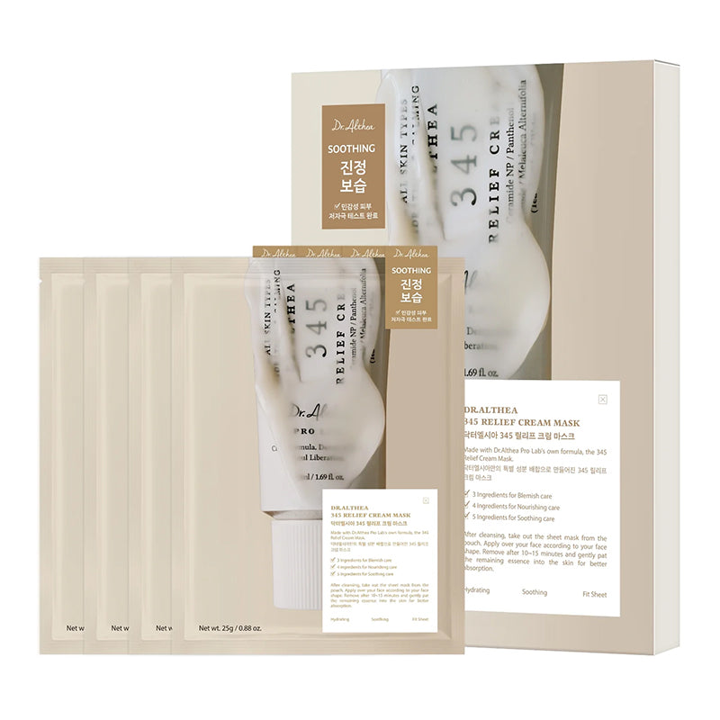 DR. ALTHEA SET 345 Relief Cream Mask, 4 gab.*28 ml