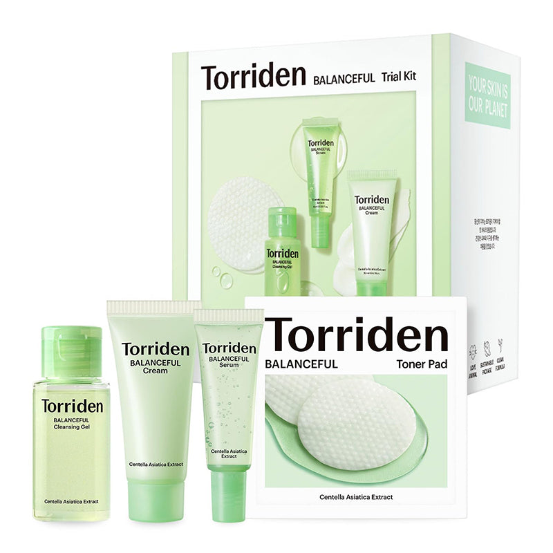Torriden BALANCEFUL Trial Kit , 30 ml + 10 ml + 20 ml + 2 pcs