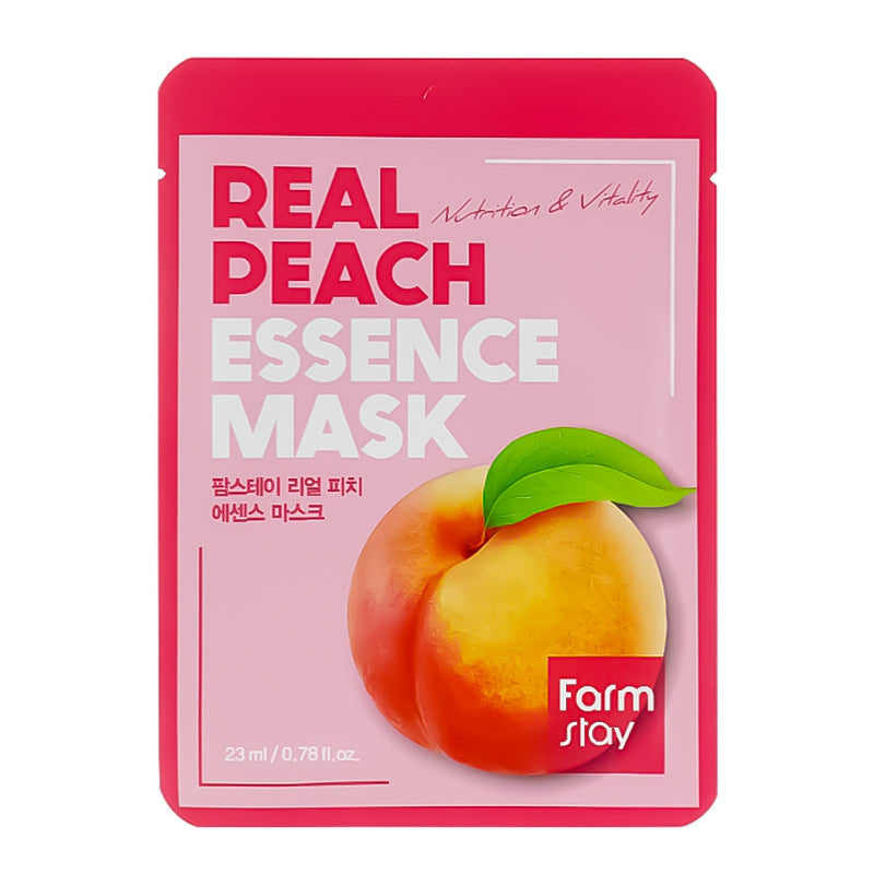 FarmStay Real Peach Essence Mask 1 gab.