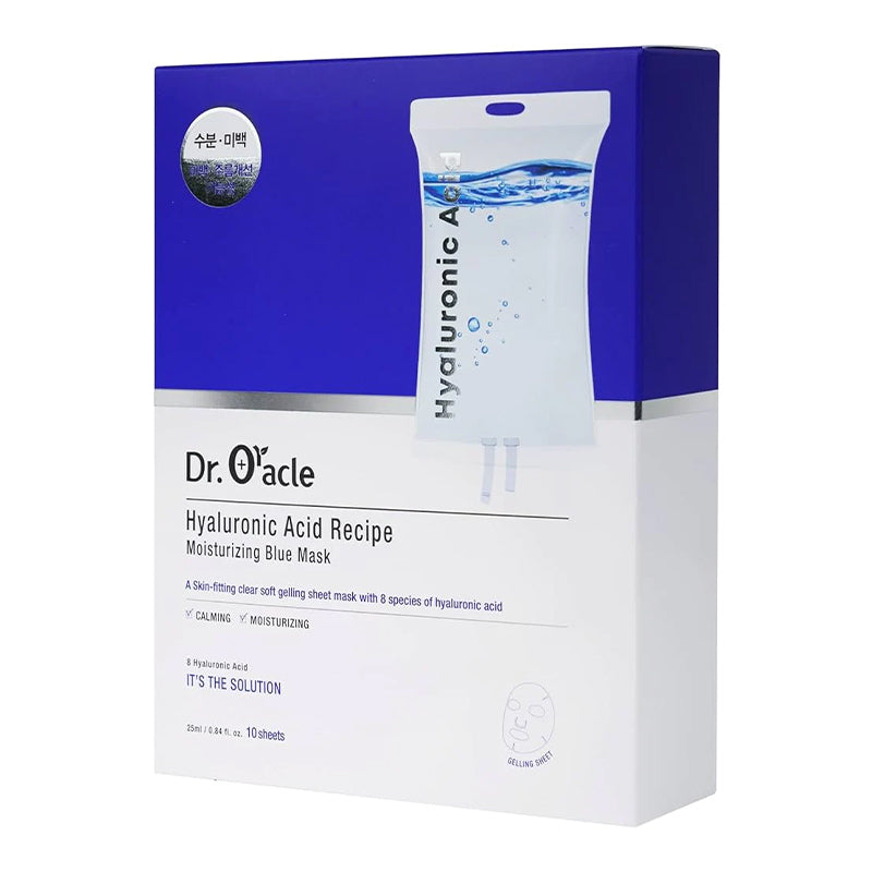 [DR.ORACLE] Hialuronskābes recepte mitrinoša zilā maska 10 gab.*25 ml