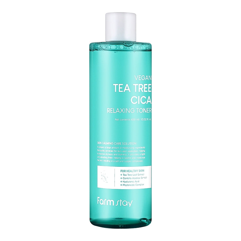 FarmStay Vegan Tea Tree Cica nomierinošs toniks 400 ml