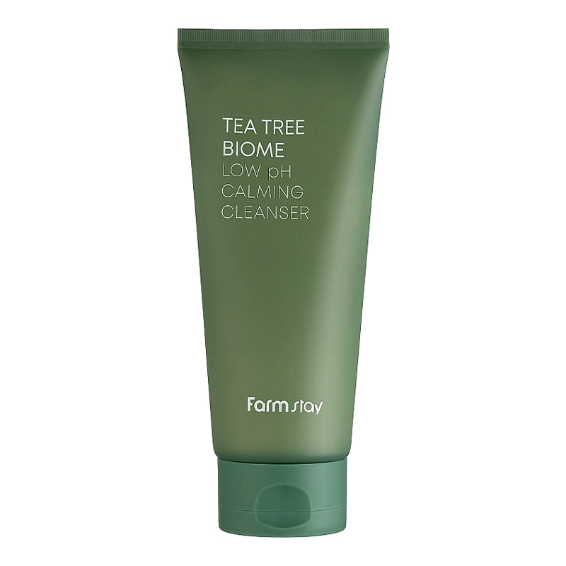 FarmStay tējas koka Biome zema pH nomierinošs sejas tīrīšanas līdzeklis 180 ml