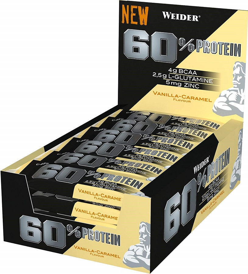 Weider 60% proteīna batoniņš, sālīti zemesrieksti-karamele - 24x45g