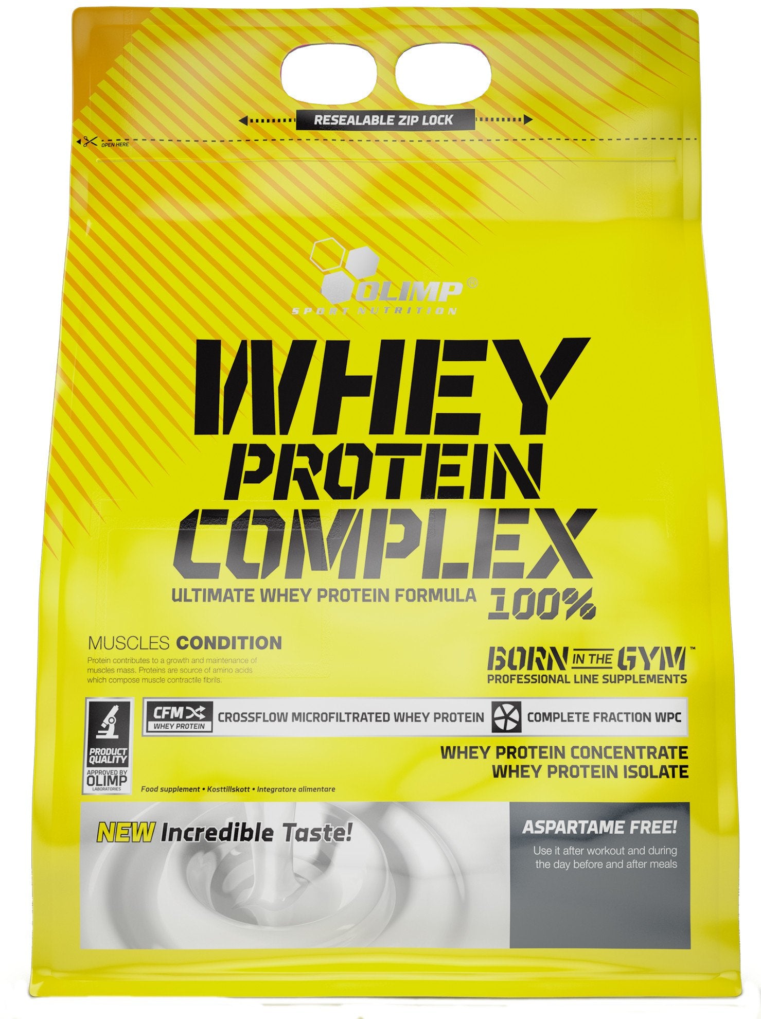 Olimp Whey Protein Complex 100% braškinis pakelis
