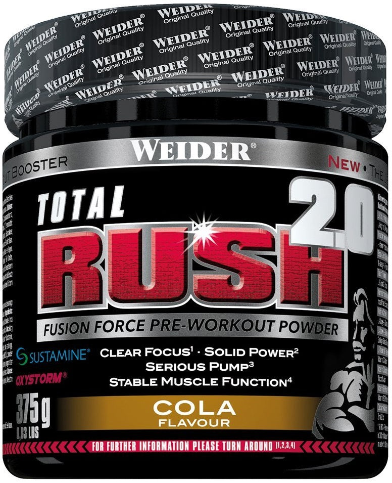 Weider Total Rush 2.0, apelsinų skonio, sporto papildas, 375 g