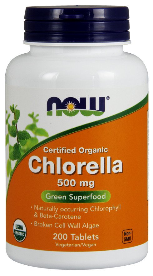 NOW Foods Chlorella, 500mg - 200 tablečių