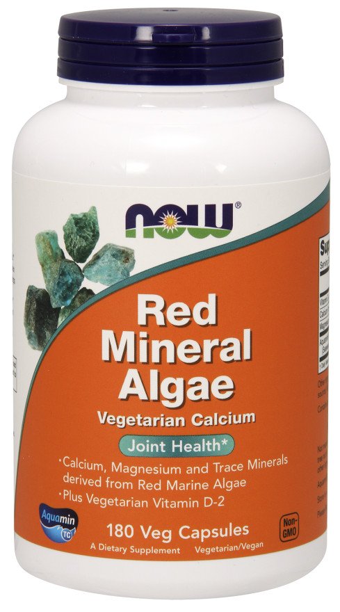 NOW Foods Red Mineral Algae - 180 kapsulių