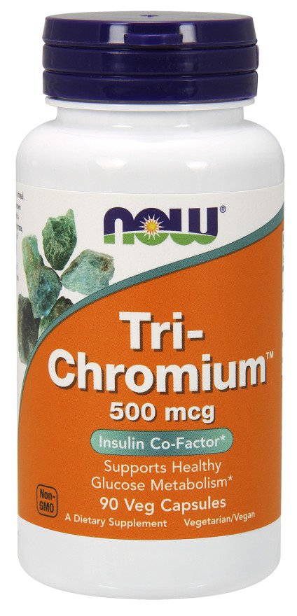 NOW Foods Tri-Chromium, 500mcg - 90 kapsulas