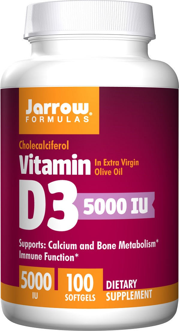 Jarrow Formulas Vitamin D3, 5000 IU, maisto papildas