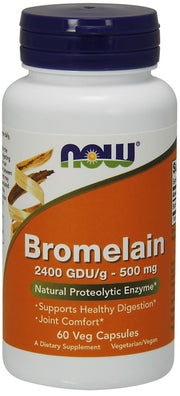 NOW Foods Bromelain, 500mg - 60 kapsulių, virškinimo fermentai