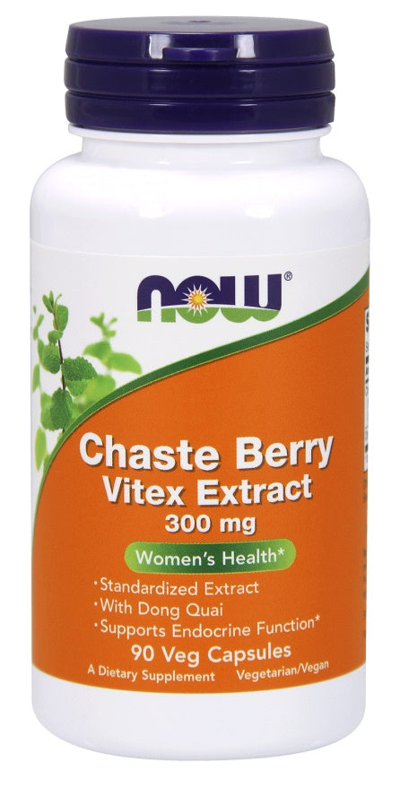 NOW Foods Chaste Berry Vitex ekstraktas, 300mg, maisto papildas