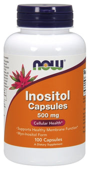 NOW Foods Inositol kapsulės, 500mg, maisto papildas, sveikatos palaikymas