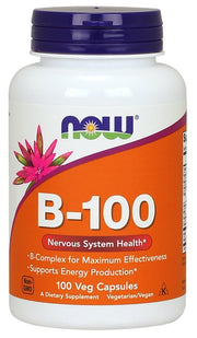 NOW Foods Vitamin B-100 kapsulės