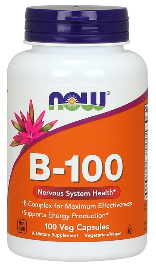 NOW Foods Vitamin B-100 kapsulės
