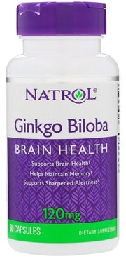Ginkmedis Natrol Ginkgo Biloba, 120mg, 60 kapsulių