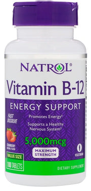 Vitaminas B12 tablečių butelis