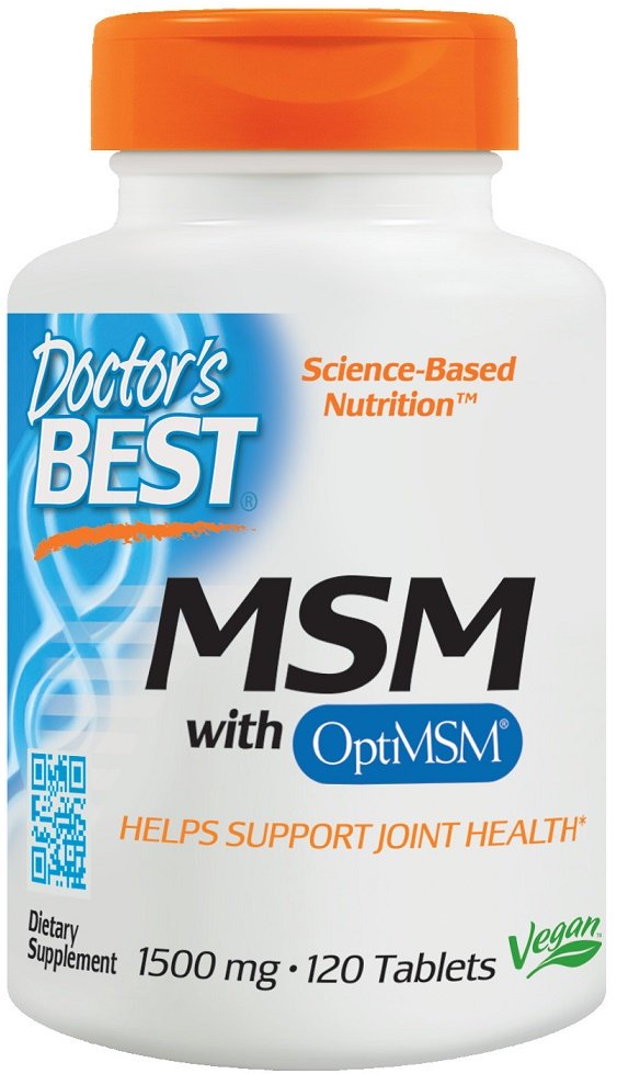 Doctor's Best MSM ar OptiMSM vegāns, 1500 mg - 120 tabletes