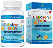 Nordic Naturals vaikų DHA, 250mg Omega-3 braškių kapsulės