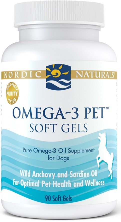 Nordic Naturals Omega-3 Pet - 90 kapsulių, žuvų taukų papildas šunims