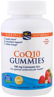Nordic Naturals CoQ10 gumijas konfektes, 100 mg zemeņu - 60 gumijas konfektes