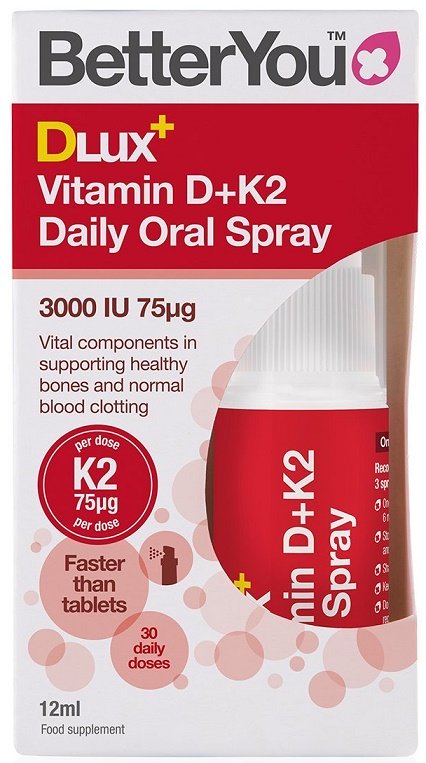 BetterYou DLux+ D+K2 vitamīna ikdienas mutes dobuma aerosols - 12 ml.