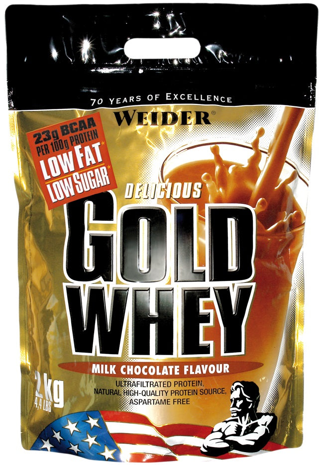 Weider Gold Whey, pieno šokolado skonis, 2000 g, baltymų papildas