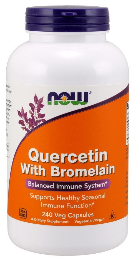 NOW Foods Quercetin su Bromelain kapsulės