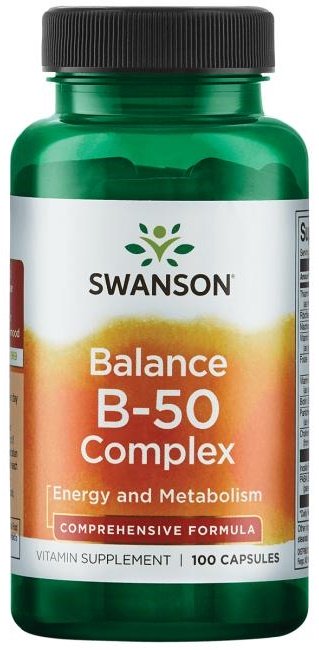 Swanson Balance B-50 kapsulės, vitaminų ir mineralų papildas