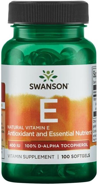 Swanson E vitamīns, 400 SV dabīgs - 100 kapsulas