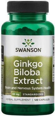 Swanson Ginkgo Biloba ekstrakts, 60 mg - 120 kapsulas