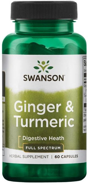 Swanson Ginger & Turmeric kapsulės sveikatai