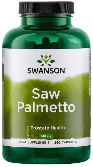 Swanson Saw Palmetto, 540mg - 250 kapsulių, prostatos sveikatai