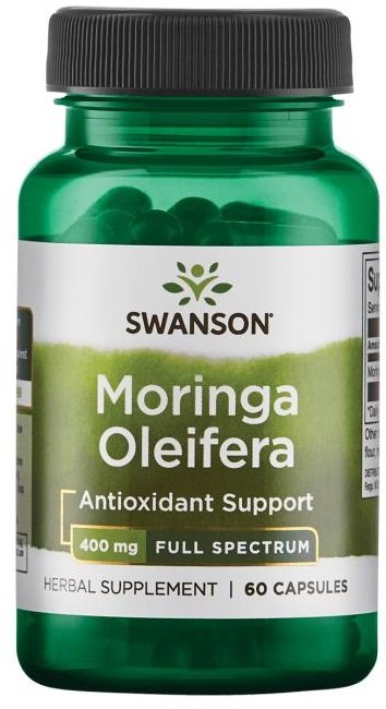 Swanson Moringa Oleifera, 400mg - 60 kapsulių, sveikatos papildas
