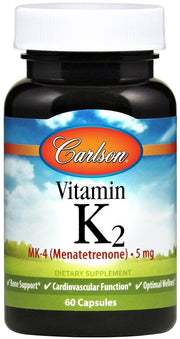 Carlson Labs K2 vitamīns MK-4, 5 mg - 60 kapsulas