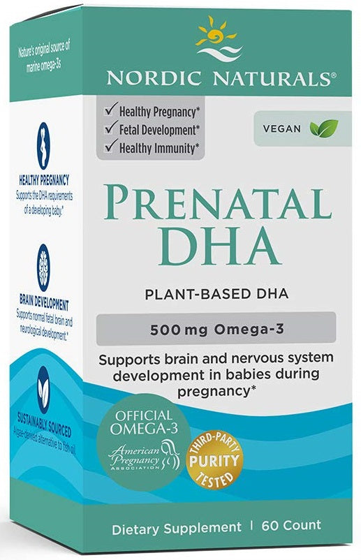 Nordic Naturals pirmsdzemdību DHA vegāns, 500 mg - 60 kapsulas