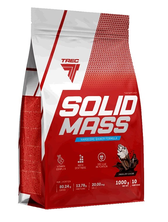 Trec Nutrition Solid Mass, Vanilės maisto papildas, 1000 g