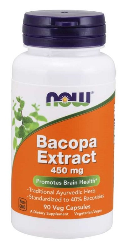 NOW Foods Bacopa ekstrakts, 450 mg - 90 kapsulas