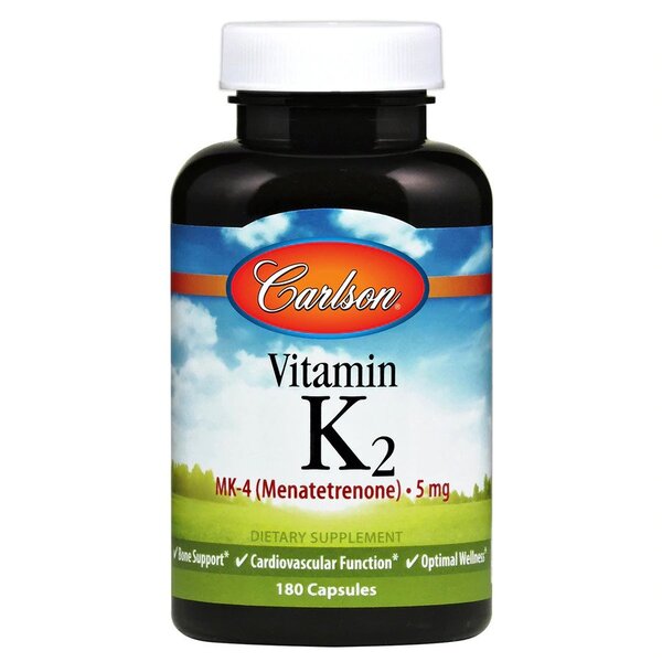 Vitaminų papildas Carlson Labs K2 MK-4 kapsulės