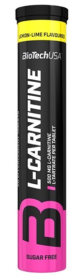 L-Carnitine Effervescent tabletės, mėlynos-raudonos spalvos, BioTechUSA